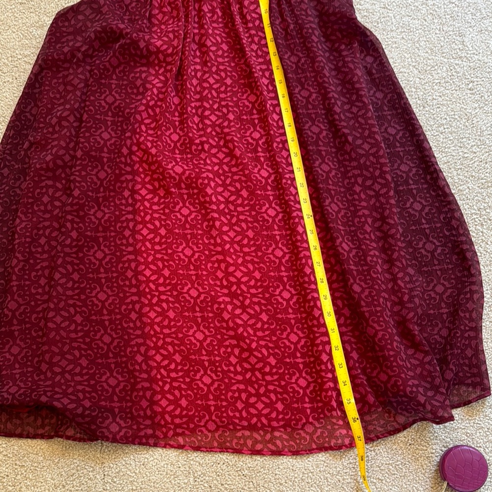 Arms Red Embroidered Mini Dress - Picture 7 of 10